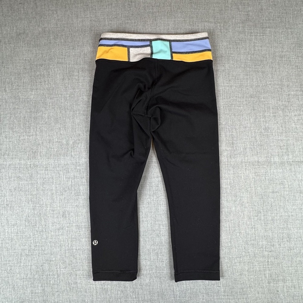 Lululemon Reversible Capri Legging Womens 4 Black Low Rise Wunder Under